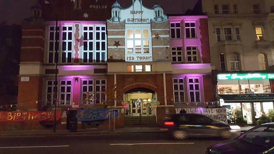 North Kensington Library birthday projection